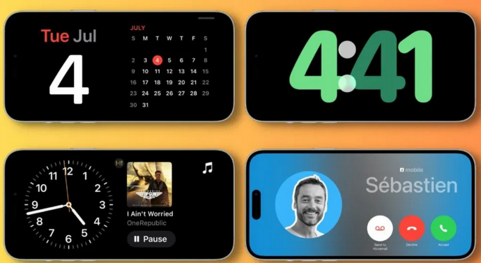 济南苹果手机维修分享iOS17横屏充电待机显示有什么好处 