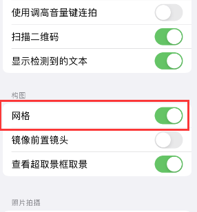 济南苹果手机维修网点分享iPhone如何开启九宫格构图功能 