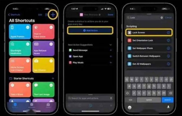 济南苹果14锁屏维修店分享iPhone14升级iOS16.4后如何创建锁屏快捷方式 